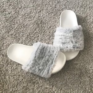 Hand made fluffy slides